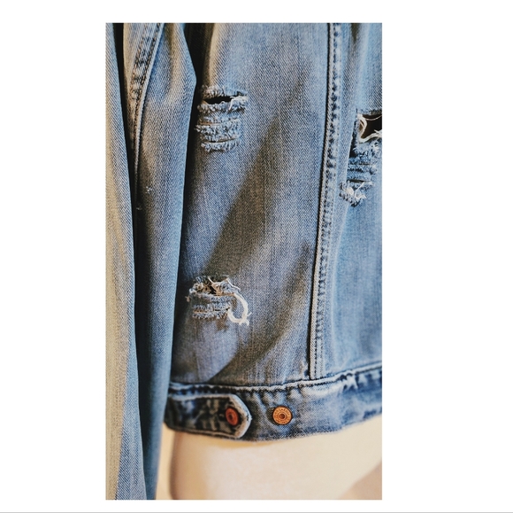 GAP Deconstructed Denim Jacket - Women's Size M - Picture 9 of 10